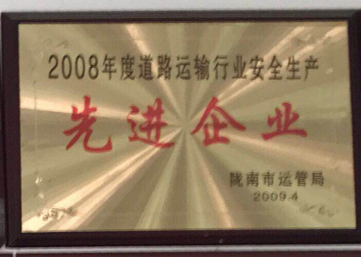 2008年度道路運輸安全生產先進企業