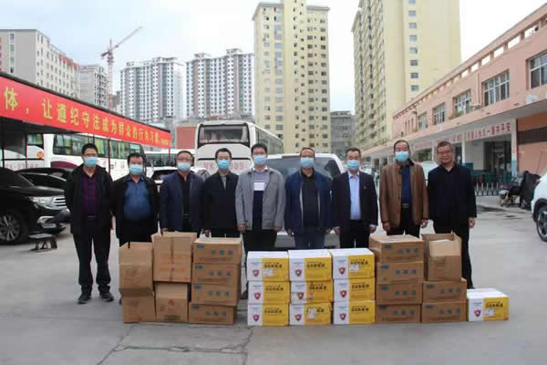 愛心企業向隴運集團公司捐贈防疫物資